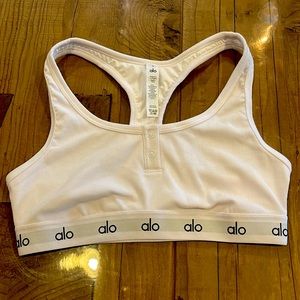 ALO Yoga White Crop Top